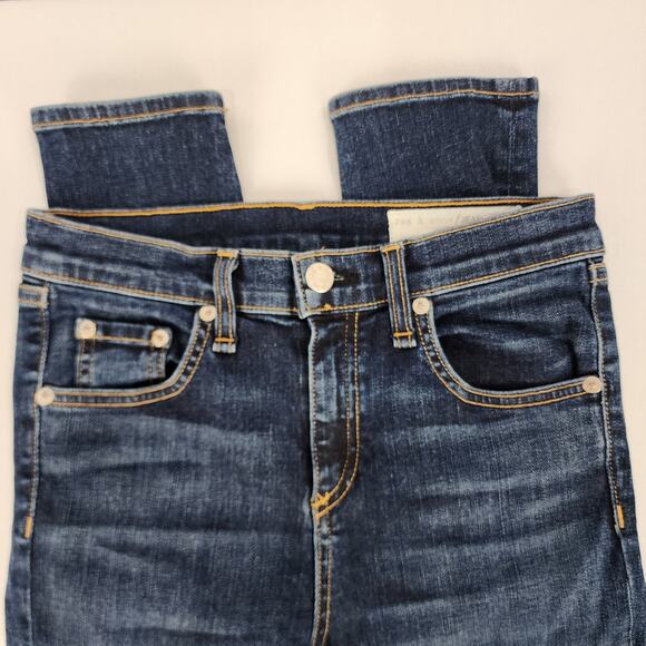 Rag & Bone Super Skinny High Rise Jeans Dark Wash Sz 26 - Picture 4 of 9